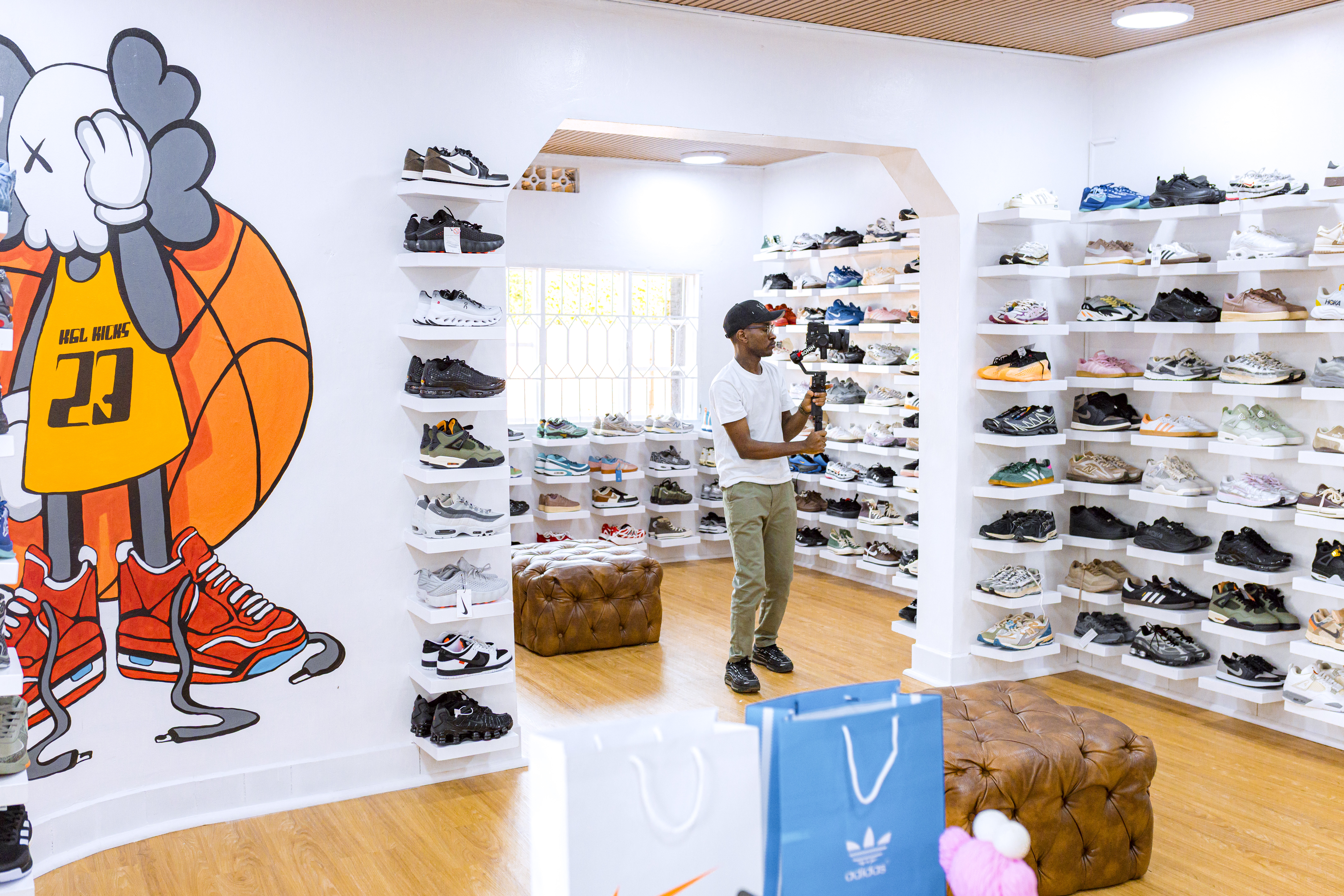 KGL Kicks Store Showcasing Pictures